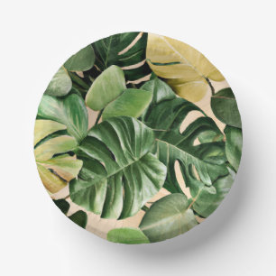 Floral/hawaiianisches/tropisches Blatt Pappteller