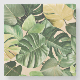 Floral/hawaiianisches/tropisches Blatt Steinuntersetzer