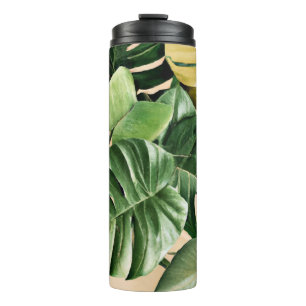 Floral/hawaiianisches/tropisches Blatt Thermosbecher