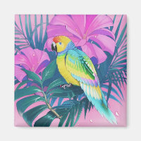 Floral/hawaiisch/tropisch/papagei