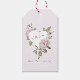 Floral Heart Gift Tag Geschenkanhänger