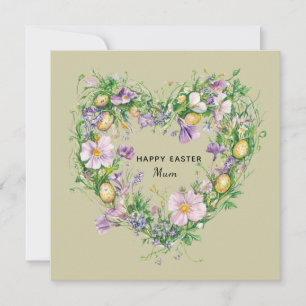 Floral Heart Oaster Card für Mum Feiertagskarte