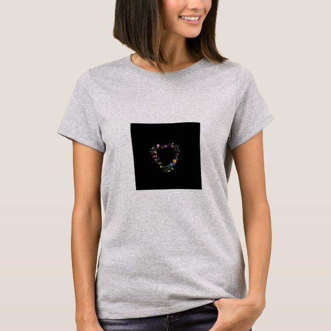 Floral Heart T-Shirt (Vorderseite)