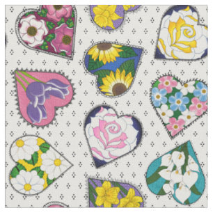 Floral Hearts Stoff