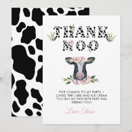 Floral Heilige Kuh danke Moo Birthday