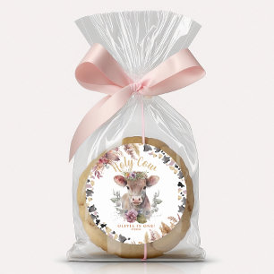 Floral Heilige Kuh Erstgeburt Gunst Sticker