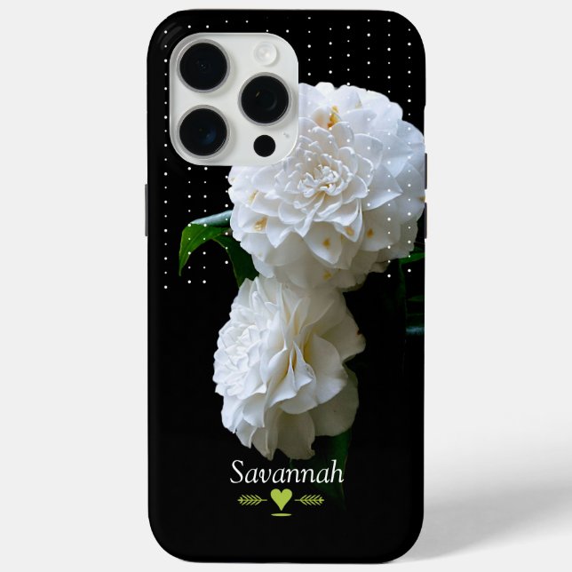 Floral Heirloom Rose Black Case-Mate iPhone Hülle (Rückseite)