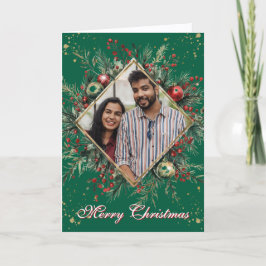 Floral Holly Wreath Foto Weihnachten