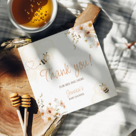 Floral Honey Bee Baby Dusche Danke Geschenkanhänger