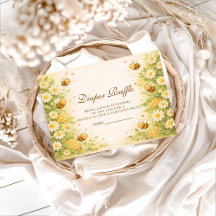 Floral Honey Bee Diapper Raffle