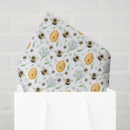 Floral Honey Bees Tissue Paper Seidenpapier