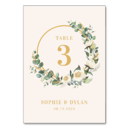 Floral Hoop EDITABLE FARBEN Hochzeitsstimmung Tisc Tischnummer