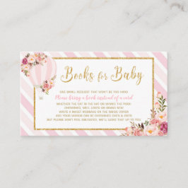 Floral Hot Air Ballon Bringen Sie ein Buch Begleitkarte