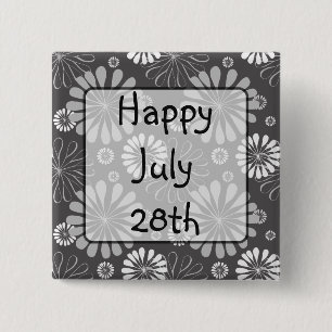 Floral Hübsch Happy Message Button