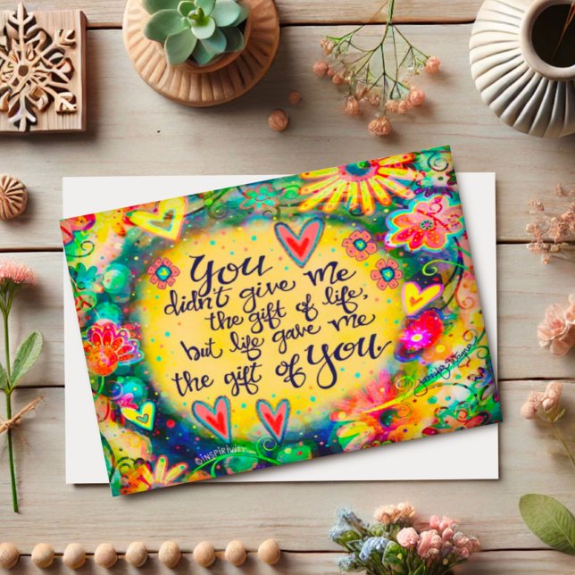 Floral Hübsch Mother's Day Bonus Mama Stepama Karte (Von Creator hochgeladen)