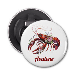 Floral Hummer Crawfish Art Flaschenöffner