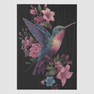 Floral Hummingbird Decoupage Tissue Paper Seidenpapier