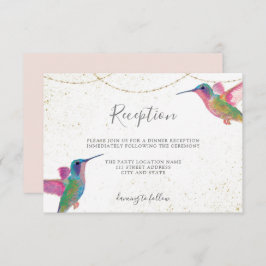 Floral Hummingbirds Empfang Card Begleitkarte