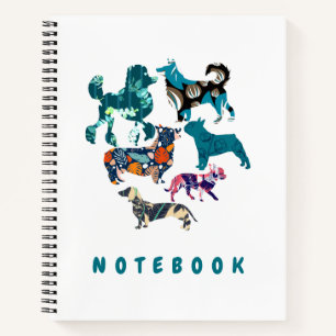 Floral Hunde Notizbuch