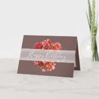 Floral Hydrangea Blume Bouquet Orange Birthday