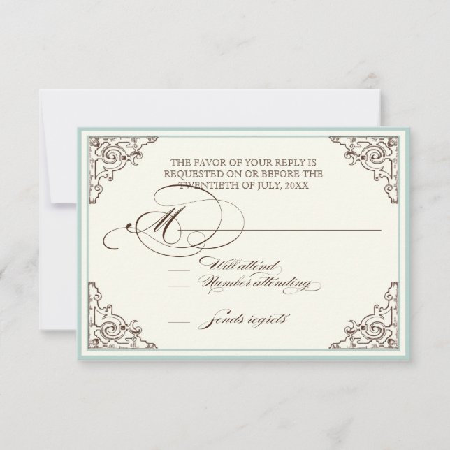 Floral Hydrangea Blume Seashell Wirbel Beach RSVP Karte (Vorderseite)