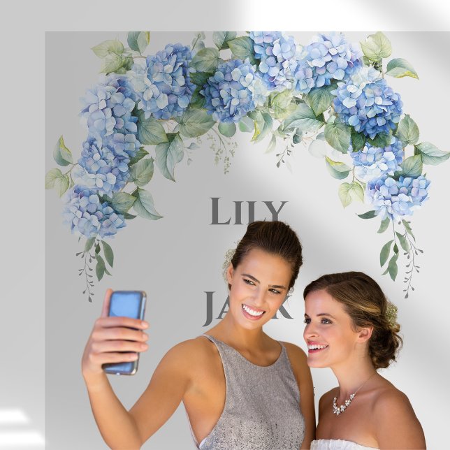 Floral Hydrangea Foto Selfie Wedding Background Wandteppich (Von Creator hochgeladen)
