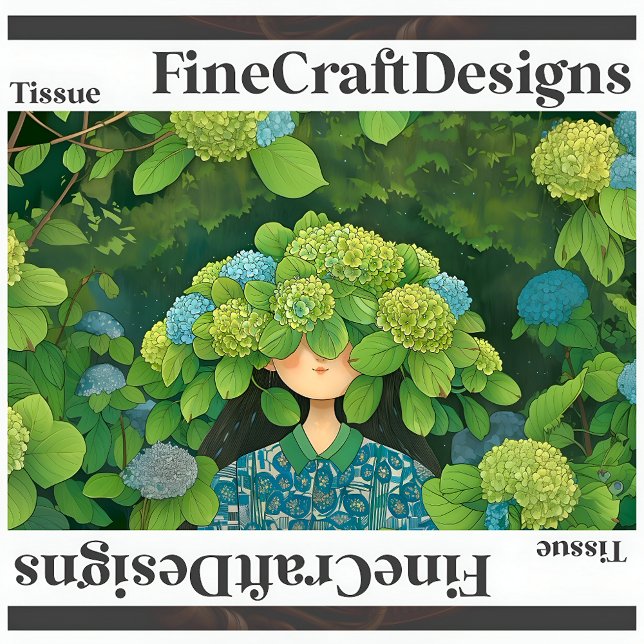 Floral Hydrangea Hat Fun Garden Decoupage Righ 146 Seidenpapier (Von Creator hochgeladen)