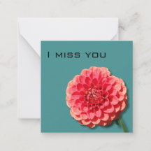 Floral I Miss You Card