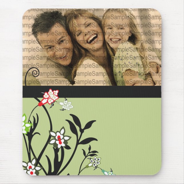 Floral Illustration_3 mit FOTO-Vorlage Mousepad (Vorne)