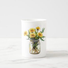 Floral Illustration Garden Gift Prozellantasse