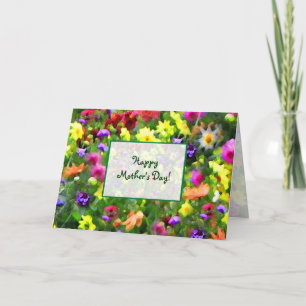 Floral Imdruckes Mothers Day Karte