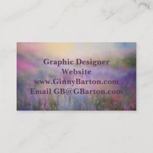 Floral Impressionist AI Art Design Visitenkarte