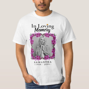 Floral in Love Memory Foto Verlust der Mutter T-Sh T-Shirt