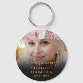 Floral in Love MemoryFoto Schlüsselanhänger