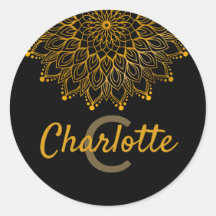 Floral Initial Monogramm personalisierte Bezeichnu