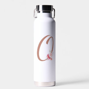 Floral Initial O Muster Trinkflasche