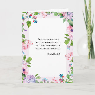 Floral Inspiration Isaiah 40:8 Karte
