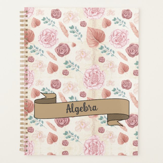 Floral Inspirier School Planer (Vorderseite)