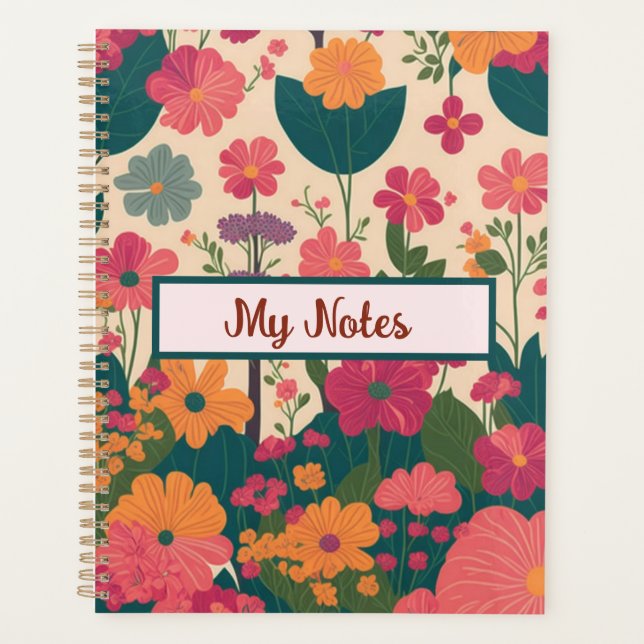Floral Inspirier School Planer (Vorderseite)