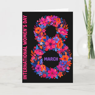 Floral internationaler frauentag 2026 FeministinFl Karte