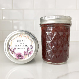 Floral Islamische Nikkah-Gastgeschenk Hochzeit Runder Aufkleber