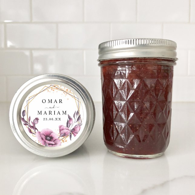 Floral Islamische Nikkah-Gastgeschenk Hochzeit Runder Aufkleber (Von Creator hochgeladen)