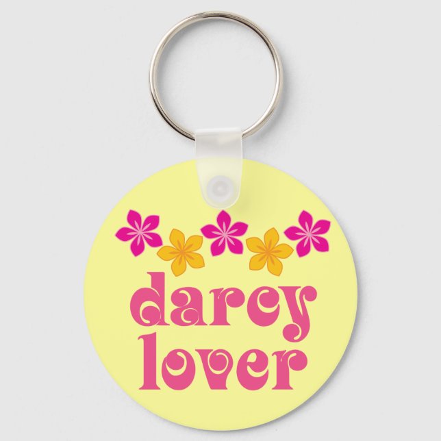 Floral Jane Austen Darcy Lover Geschenk Schlüsselanhänger (Vorderseite)