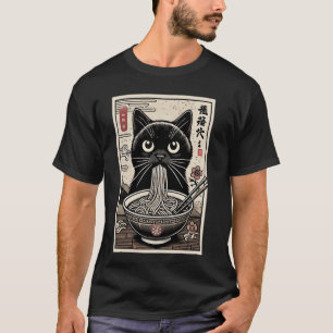 Floral Japanisch Art Kitten Lover Niedlich Ramen C T-Shirt