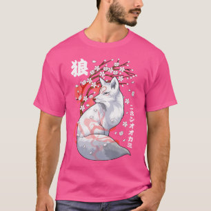 Floral Japanischer Wolf Japan Art Otaku Cherry Blo T-Shirt
