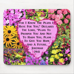 FLORAL JEREMIAH 29:11 FOTO DESIGN MOUSEPAD