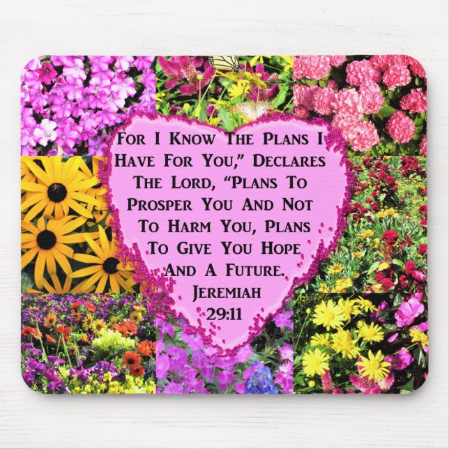 FLORAL JEREMIAH 29:11 FOTO DESIGN MOUSEPAD (Vorne)