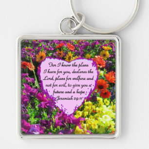 FLORAL JEREMIAH 29:11 FOTO DESIGN SCHLÜSSELANHÄNGER