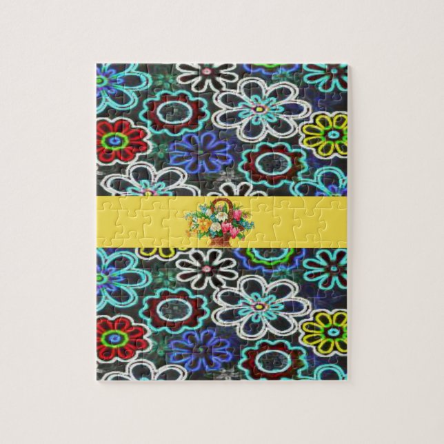 Floral Jigsaw Puzzle (Vertikal)