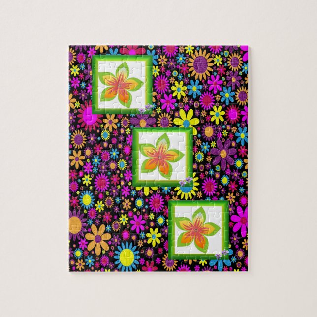 Floral Jigsaw Puzzle (Vertikal)